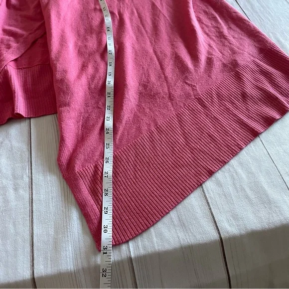 Terra & Sky Open Front Knit Ruffle Cardigan Women’s 0X (14W) Pink Casual Kimono - Picture 12 of 15